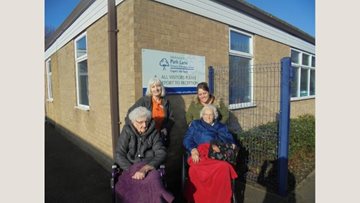 The Elms care home Residents visit local school